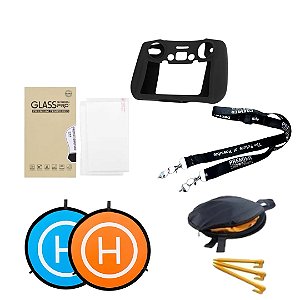 Kit Proteção Premier Drones DJI Case Preto + Alça + Película + Pista 75cm