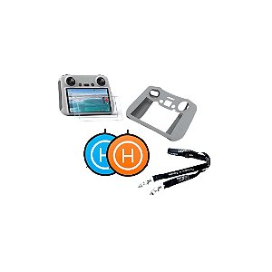 Kit Proteção Premier Drones DJI Case Cinza + Alça + Película + Pista 55cm