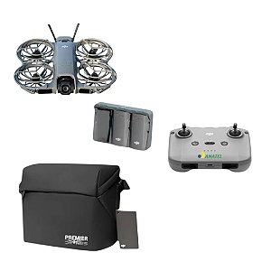 Kit Drone Dji Neo 2 Fly More Combo 3 Baterias Com Bag Couro - Cinza DJI071