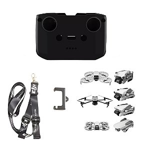 Capa Controle Drone Dji Rcn1 Mini 2 3 E Correia Ajustável PRETO