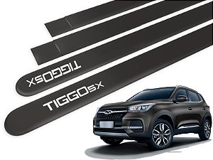 Jogo Friso Lateral Chery Tiggo 5X 19/.. Ponta Redonda com Grafia - Tiger