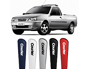 Jogo Friso Lateral Ford Courier 98/13 Ponta Redonda com Grafia - Tiger