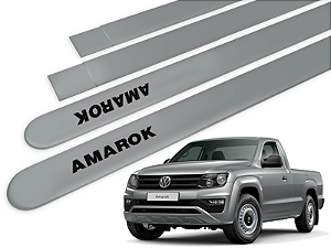 Jogo Friso Lateral Volkswagen Amarok CS 10/.. Ponta Redonda com Grafia - Tiger
