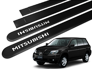 Jogo Friso Lateral Mitsubishi Airtrek 03/08 Ponta Redonda com Grafia Mitsubishi - Tiger