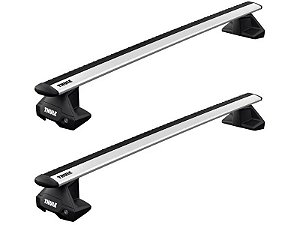 Rack de Teto Thule para Chevrolet S10 CD 2012 até 2023 Teto s/ Trilhos - WingBar Evo Silver