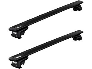 Rack de Teto Thule para Jeep Cherokee LIMITED LONGITUDE TRAILHAWK 2010 até 2015 - WingBar Evo Black