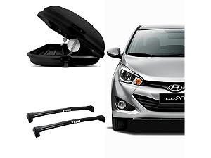 Bagageiro para HB20 15/19 Maleiro de Teto SportRack + Rack Fixação Porta Prime