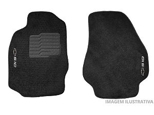 Tapete Carpete Chevrolet S10 Cabine Simples 12/16 Preto Eloin 2 pçs - Ecotap