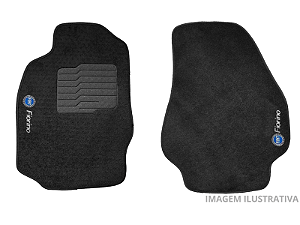 Tapete Carpete Fiat Fiorino 90/13 Preto Eloin 2 pçs - Ecotap