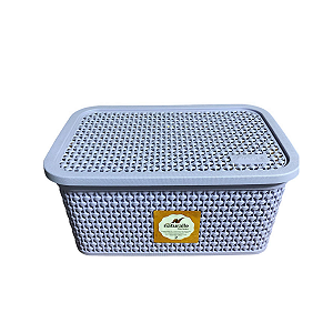 Caixa Rattan Cores Variadas 7,5 Litros com Tampa Rischioto