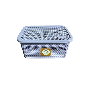Caixa Rattan Cores Variadas 4 Litros com Tampa Rischioto