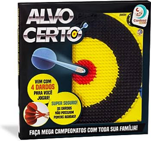 Jogo Alvo Certo 4 Dardos Sem Pontas Cardoso Toys