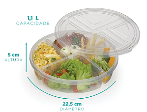 Conservadora de Alimentos 4 Divisórias 1,1 Litros Nitron
