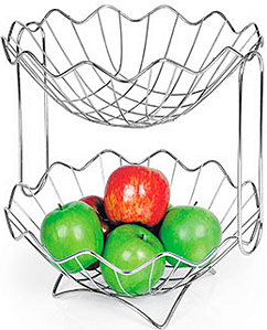 Fruteira Dupla Copacabana Cromo Niquelart