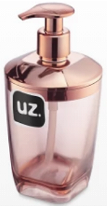 Porta Sabonete Premium Plástico Rose Transparente Uz