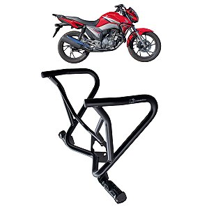 PROTETOR DE CARENAGEM PARA CG TITAN/FAN 160 2015 até 2024 COM PEDALEIRA PRETO FOSCO