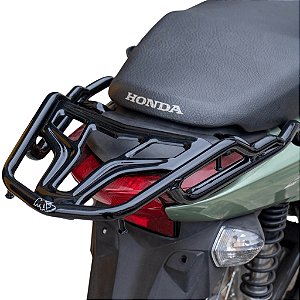 BAGAGEIRO BIZ 125 2011 2012 2013 2014 2015 2016 2017 REFORÇADO PRETO MA ACESSÓRIOS