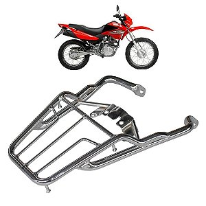 BAGAGEIRO BROS NXR 125 / 150 2003 A 2008 REFORÇADO CURTO CROMADO