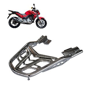 BAGAGEIRO CB TWISTER 250 2016 A 2023 CURTO CROMADO MA ACESSÓRIOS VISION