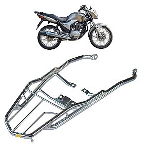 BAGAGEIRO CG TITAN 150 - MIX - FAN 125 150 - 2009 A 2013 REFORÇADO LONGO CROMADO