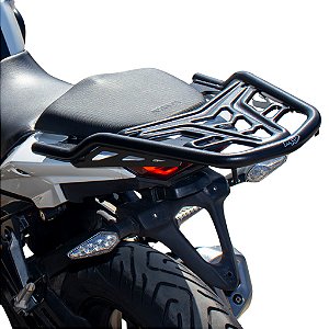 BAGAGEIRO DR 160 DR160 HAOJUE REFORÇADO 2020 A 2026 PRETO FOSCO