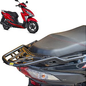 BAGAGEIRO ELITE 125 2019 EM DIANTE REFORÇADO PRETO MA ACESSÓRIOS