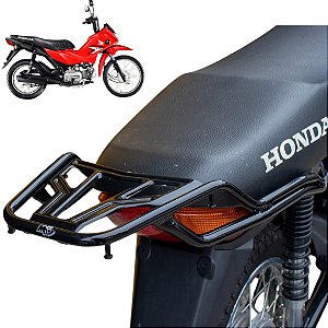 BAGAGEIRO POP 100 2007 A 2015 REFORÇADO LONGO PRETO VISION MA ACESSÓRIOS