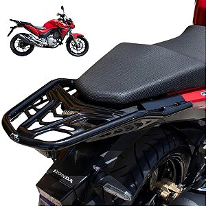 BAGAGEIRO SUPORTE BAU CB TWISTER 250 2016 A 2023 REFORÇADO PRETO
