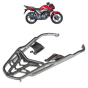 BAGAGEIRO SUPORTE BAU CG TITAN 160 2015 A 2024 REFORÇADO LONGO CROMADO