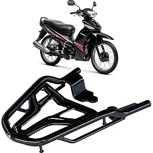 BAGAGEIRO SUPORTE BAÚ CRYPTON 115 2010 A 2017 CURTO PRETO