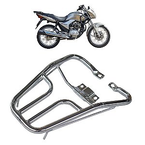 BAGAGEIRO TUBE CG TITAN 150 - MIX - FAN 125 150 2009 A 2013 CURTO CROMADO