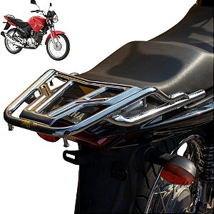 BAGAGEIRO YBR FACTOR 125 2009 A 2016 REFORÇADO CURTO CROMADO MA ACESSÓRIOS