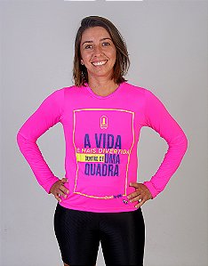 Camisa Baby Look Manga Longa A Vida é mais