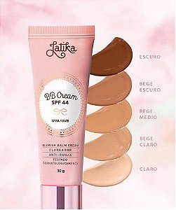 BB cream latika clareador FPS 44 - anti-rugas bege médio