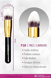 Pincel Para Iluminador/Contorno Sintetico F18 - Maria Margarida