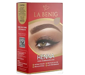 Henna La Benig Alta Fixação Profissional 3g - castanho médio