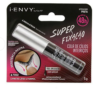 Cola para cílios kiss preta super fixação 48h