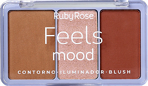 Paleta de contorno Iluminador blush t30 I40 b100 hb75262 ruby rose