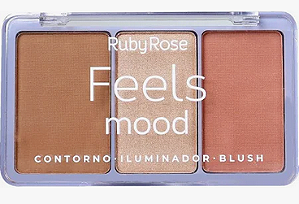 Paleta de contorno Iluminador blush t20 I30 b90 hb75262 ruby rose