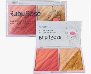Paleta de blush e iluminador hb75332 ruby rose