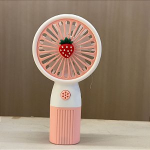 Mini Ventilador Portátil Mini Handheld Fan Rosa Morango
