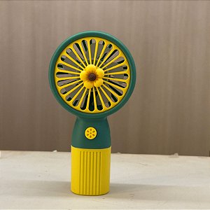 Mini Ventilador Portátil Mini Handheld Fan Amarelo Flor
