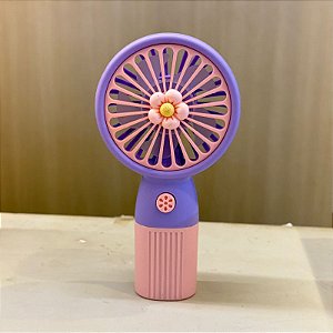 Mini Ventilador Portátil Mini Handheld Fan Rosa Flor