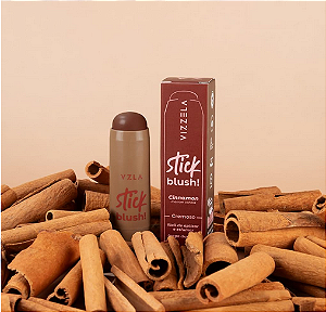 Blush Stick Cinnamon Canela Marrom Bastão Vegano Original Vizzela