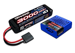 CARREGADOR E BATERIA TRAXXAS 2S LIPO COMPLETER 2827X / 2985