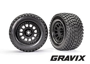 RODAS E PNEUS XRT RACE BLK WHL GRVX TIRE (2) 7872