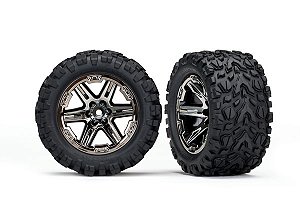 RODAS E PNEUS TRAXXAS RUSTLER BLK CHRM/TALON EXT