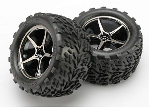 RODAS E PNEUS GEMINI BLK CHRM/TALON E-REVO 1/16 (2) 7174A