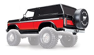 BOLHA TRAXXAS BRONCO PRETA COM ADESIVOS E ACESSORIOS - 8010X