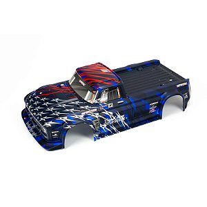 BOLHA PRÉ-PINTADA ARRMA INFRACTION 6S BLX – AZUL/VERMELHO – PEÇA ORIGINAL